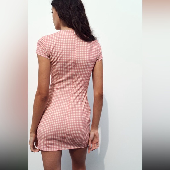 ZARA TIED GINGHAM DRESS - Picture 3 of 8